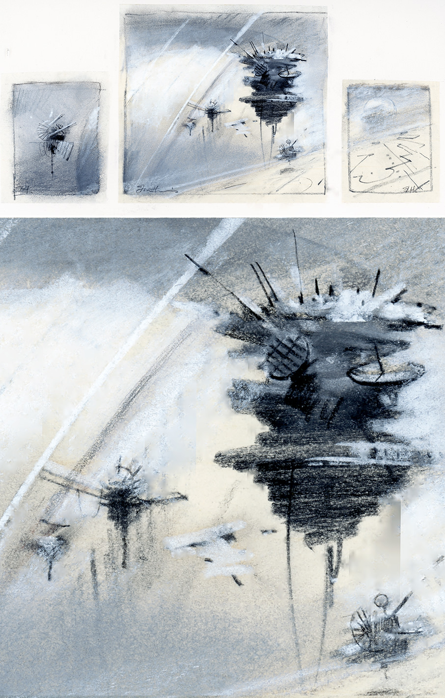 John Harris | Satellites triptych